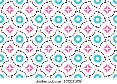 Pattern Blue and Pink Template Cute