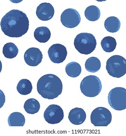 Pattern of blue polka. For your design. Vector.