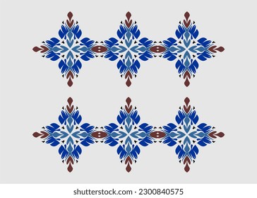 Patrón con flores azules y rojas para la decoración