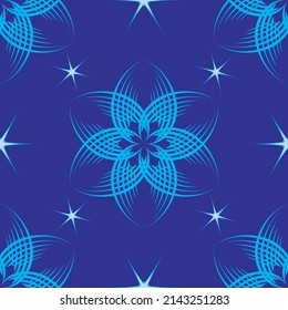 abstrakte Tapete-Geometrie mit blauen Sternen, modern