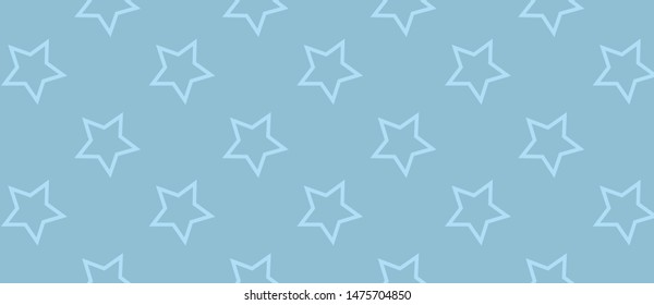 pattern with blue stars on blue background. Pattern for festive packaging