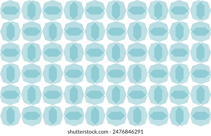 pattern with blue and white circles, white background, design for fabric printing as repeat pattern, green blue oval oval hexagon circle, checkerboard, chessboard