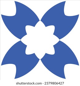 Pattern blue and white.Original traditional Portuguese and Spain decor.Seamless pattern tile with Victorian motives.Ceramic tile in talavera style. Ornamental blue and white patterns for any decor.