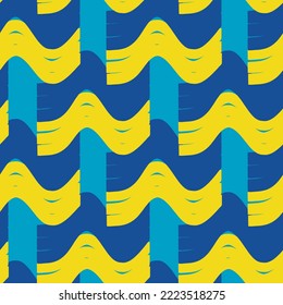 Pattern with blue and yellow colors with  ukrainian flags