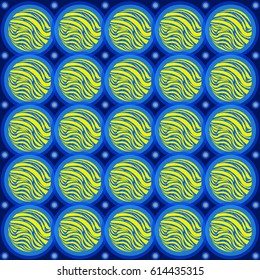 Pattern blue and yellow vector illustration  background wallpaper design