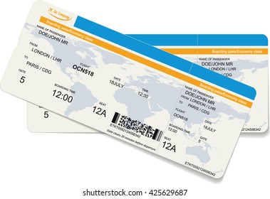 Pattern Of A Boarding Pass Or Air Ticket