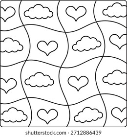 Dibujo para colorear en negrita y fácil
