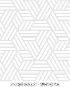 Pattern with bold lines and geometric shapes forming stylish ornamental backdrop. Abstract Seamless linear texture. Geometric background.