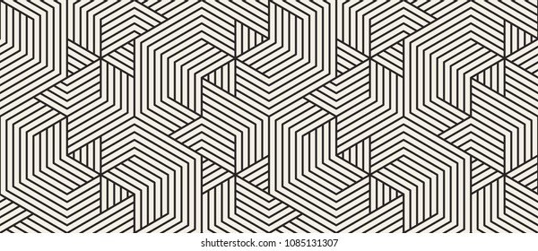 Pattern Bold Lines Geometric Shapes Forming Stock Vector (Royalty Free ...