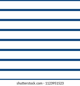 Pattern bold stripe seamless design for wallpaper, fabric print and wrap paper. Horizontal navy stripes.