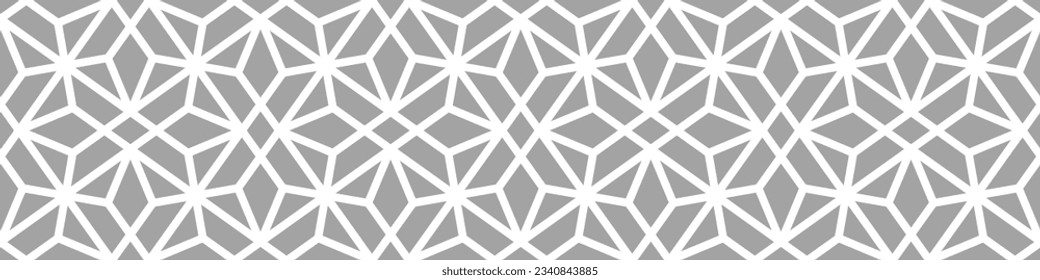 Pattern with bold stripes and polygons on light background. Vector Stylish abstract geometric ventilation grille design. Seamless pattern for fabric, textile and wrapping. Modern swatch.