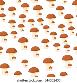 pattern of boletus on a white background.