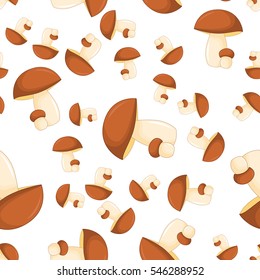 pattern of boletus on a white background.