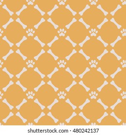 Pattern bone and animals.