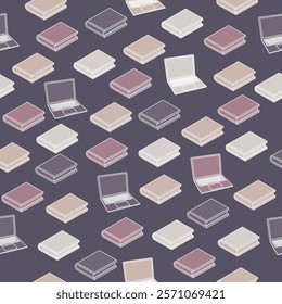 Pattern Book and Laptop with theme color Gray