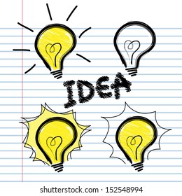 Pattern book light idea vector illustration 