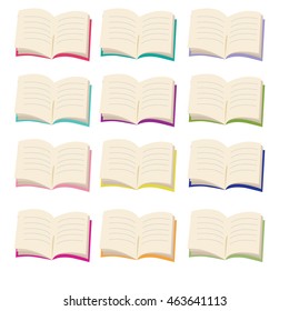 pattern with books. open books