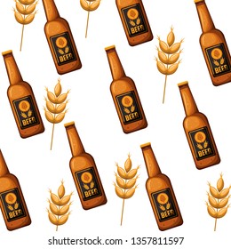 pattern bottle of beer isolated icon