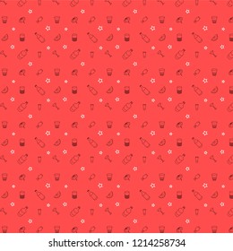 pattern with bottles and stars