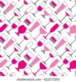 The pattern of boualov stacks of wine glasses vector