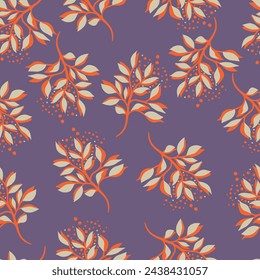 Pattern of bouquets with leaves and dots. ready to repeat and coloring. Special for printing fabrics and decorative paper. Vector and all over design