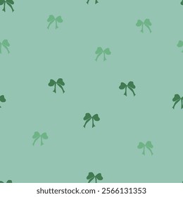 pattern with bows in green shades