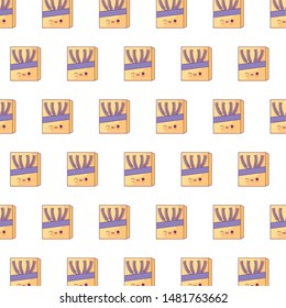 pattern of boxes of cereal kawaii style