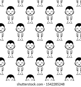 pattern of boy disguised of vampire vector illustration design