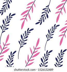 pattern of branch and leaf icon vector illustration design