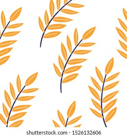 pattern of branch and leaf icon vector illustration design