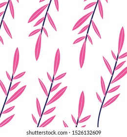 pattern of branch and leaf icon vector illustration design