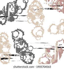 Pattern with bright colored blotson a white background. Trendy colors