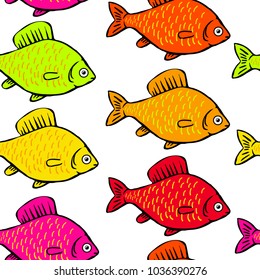 Pattern bright colored fish

