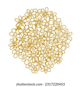 pattern bright colored summer flowers and leaves. Summer flowers on white background. The elegant the template for fashion prints. Modern floral background. Trendy style. Hand-drawn. Vector