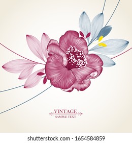 Pattern with bright colors of camellia. Abstract summer floral background for design.Vector illustration.