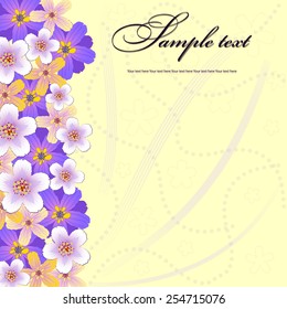 Pattern of bright colors for the invitation card.