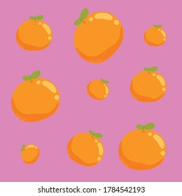 Patrón con cítricos de color naranja brillante sobre un fondo claro.naranjas, mandarinas y hojas maduras.Diseño abstracto moderno para