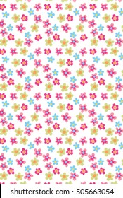 Pattern bright pink purple flowers cornflower, violet, pansy abstract background for site, abric. Vector

