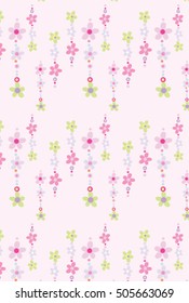 Pattern bright pink purple flowers cornflower, violet, pansy abstract background for site,  fabric. Vector

