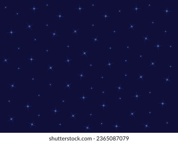 Pattern of bright sparkling magical neon multi-colored particles, sparks and stars shining with special light. Christmas abstract vector pattern on dark background. 