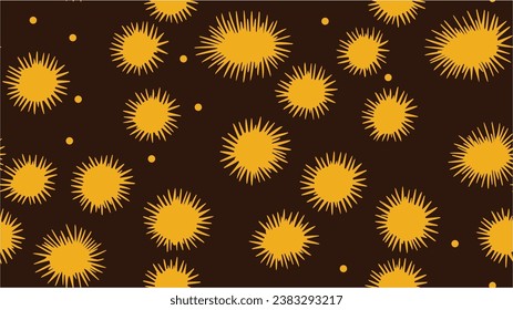 Patrón de sol brillante. Textura decorativa de infección viral. Chamomile, girasol, aster, loto y gerbera. Ilustración vectorial. Diseño textil botánico creativo de moda. Sin inconveniente.