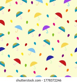 pattern bright umbrellas vector image