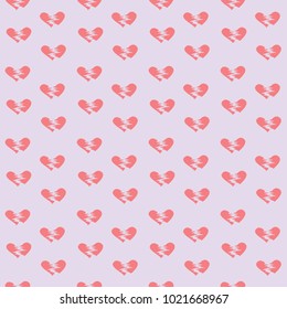 a pattern of broken hearts