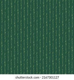 Pattern with broken and irregular stripes made of a kind of hatch. Textile fabric in dark green tones. Abstract vector.