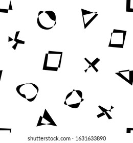 Pattern Broken Shapes Black On White Stock Vector (Royalty Free ...