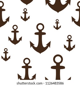 Pattern with a brown anchor.
