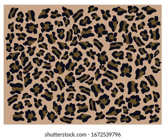 Pattern of brown and beige animal skin, imitating the skin of a leopard. Excellent for decorating fabrics, textiles, gift wrap design, any printed material, including advertising.