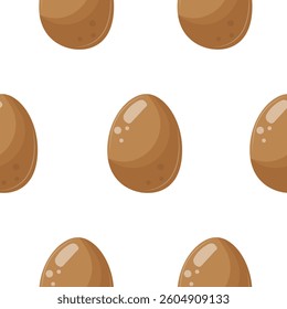 pattern with brown chicken egg icons, for various simple designs and patterns	