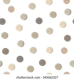 pattern in brown polka dots
