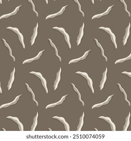 Pattern in brown tones with leaves in different order